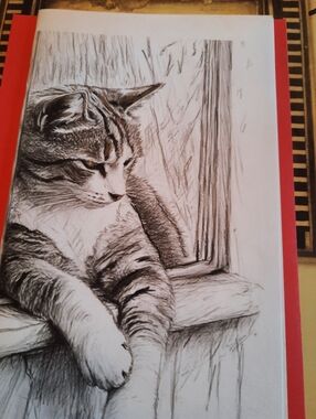 3 For 25$ - Hand Drawing Art - 5 X 7 With Enveloppe - Handmade Card